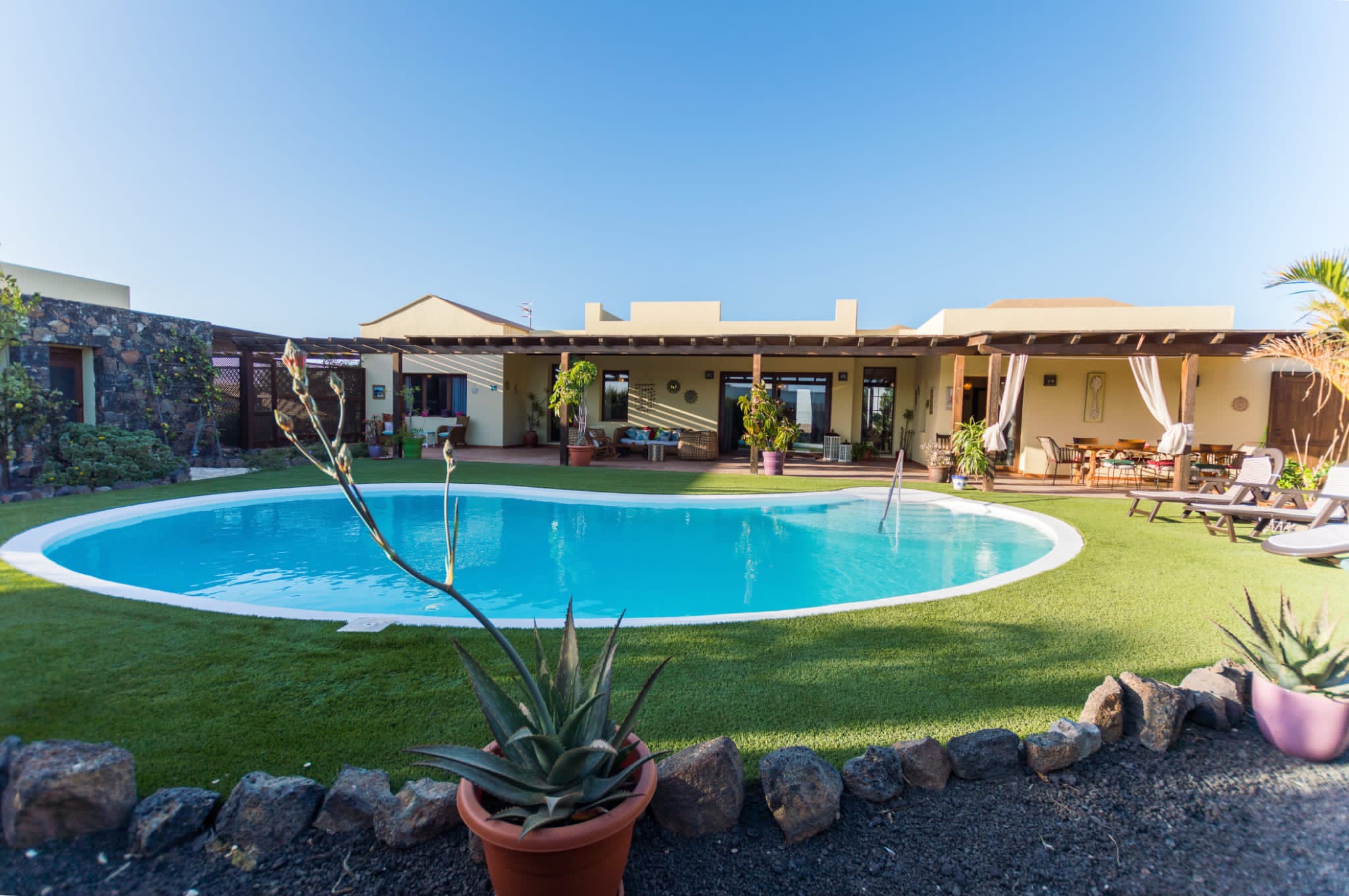 Luxury villa located in a quiet and residential area in the village of Lajares